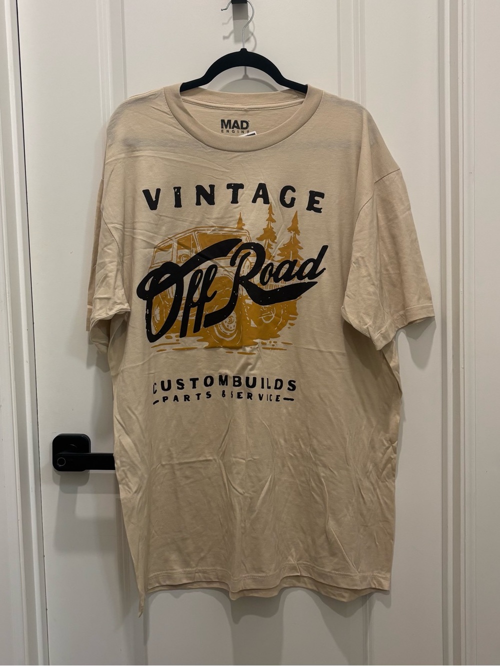 2/$24 💥🆕 Mad Engine Beige Vintage Off Road Graphic T-Shirt | Size 2XLT | 7554